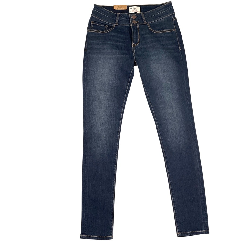 BKE Stella Jeans Womens 29 Dark Blue Skinny Mid-Rise Slim Fit Stretch Denim